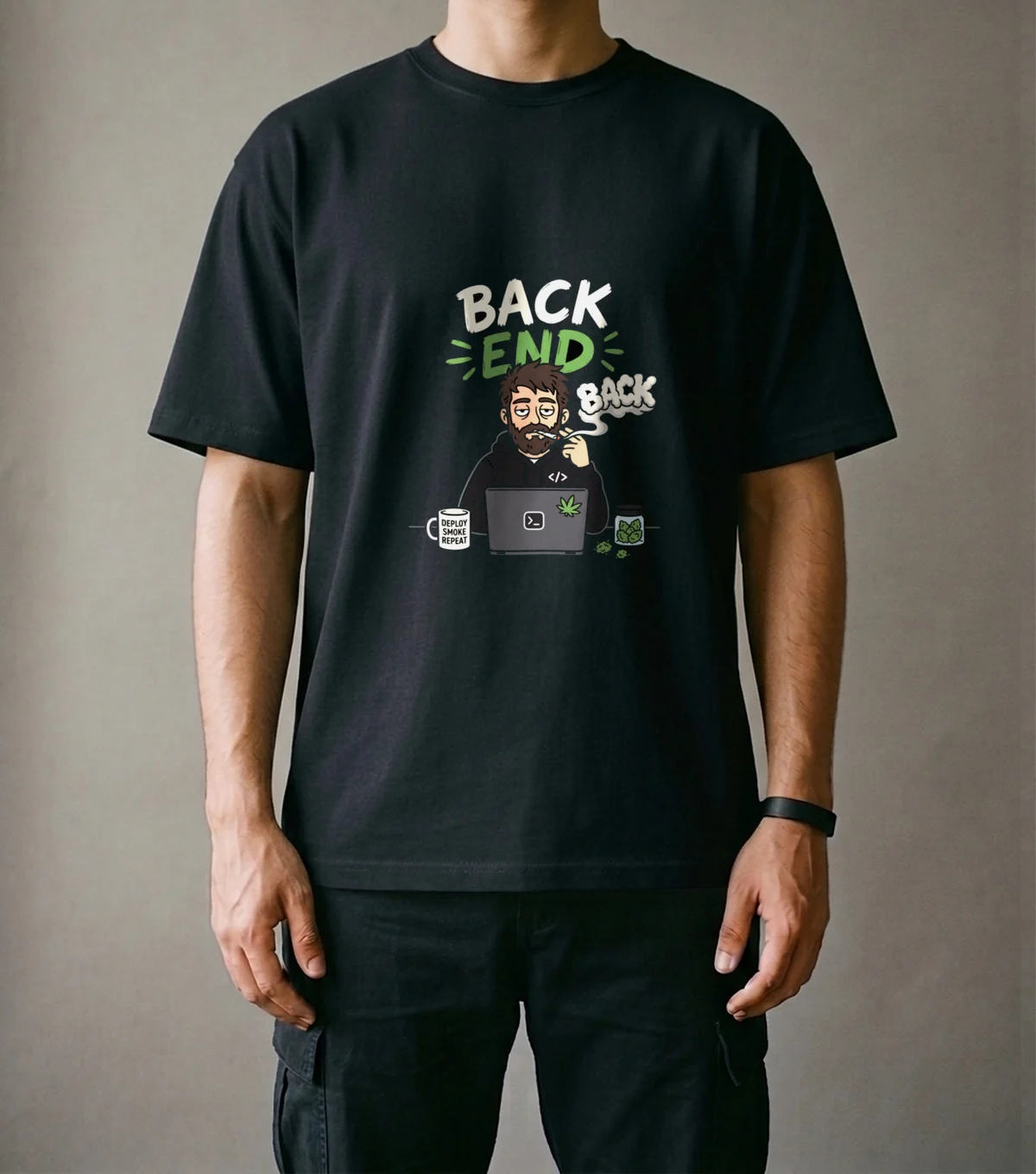 Camiseta Backend em Fumaca - Classic Preto